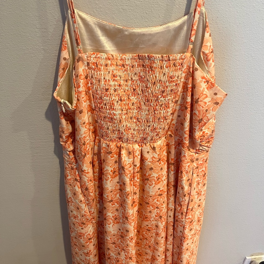 Bella pogue 1950’s vintage style Floral Orange Women's Dress - Picture 3 of 6